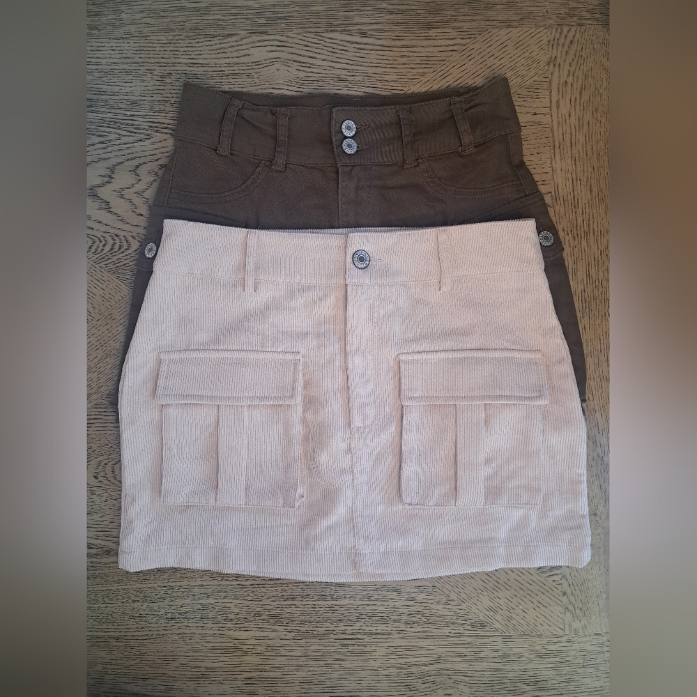 Pair of Cargo Jean Skirts